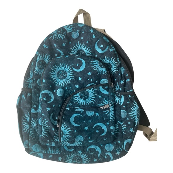 Rising International Celestial Sun Moon Backpack Boho Y2K - Picture 3 of 6